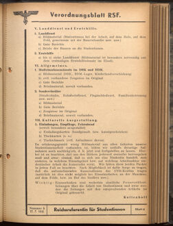 Verordnungsblatt des Reichsstudentenführers 19410515 Seite: 19