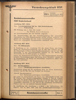 Verordnungsblatt des Reichsstudentenführers 19410615 Seite: 11