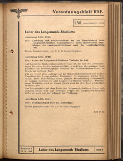 Verordnungsblatt des Reichsstudentenführers 19410615 Seite: 23