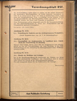 Verordnungsblatt des Reichsstudentenführers 19410715 Seite: 19