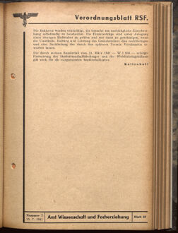 Verordnungsblatt des Reichsstudentenführers 19410715 Seite: 23