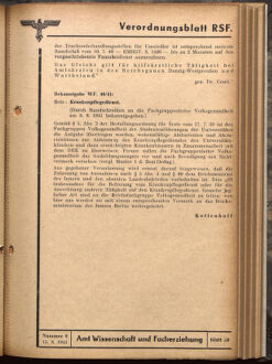 Verordnungsblatt des Reichsstudentenführers 19410815 Seite: 21