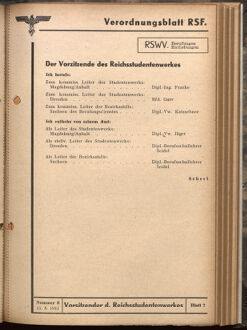 Verordnungsblatt des Reichsstudentenführers 19410815 Seite: 27