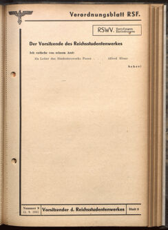 Verordnungsblatt des Reichsstudentenführers 19410915 Seite: 33