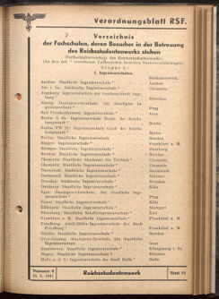 Verordnungsblatt des Reichsstudentenführers 19410915 Seite: 37