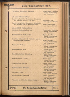 Verordnungsblatt des Reichsstudentenführers 19410915 Seite: 5