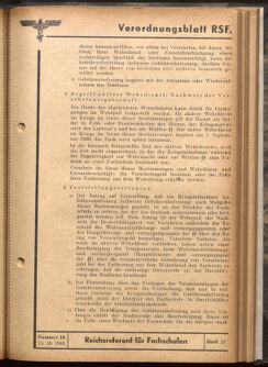 Verordnungsblatt des Reichsstudentenführers 19411015 Seite: 19