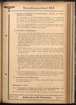 Verordnungsblatt des Reichsstudentenführers 19411015 Seite: 23