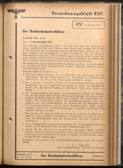 Verordnungsblatt des Reichsstudentenführers 19411015 Seite: 5