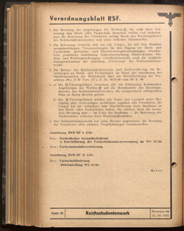 Verordnungsblatt des Reichsstudentenführers 19411015 Seite: 58