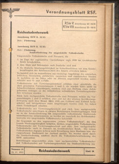 Verordnungsblatt des Reichsstudentenführers 19411115 Seite: 41