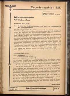 Verordnungsblatt des Reichsstudentenführers 19411215 Seite: 11