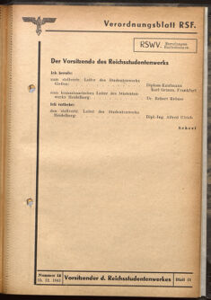 Verordnungsblatt des Reichsstudentenführers 19411215 Seite: 33