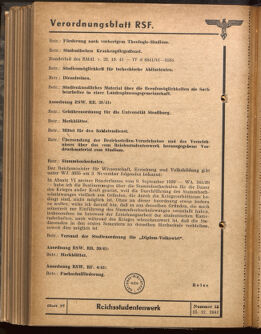 Verordnungsblatt des Reichsstudentenführers 19411215 Seite: 40