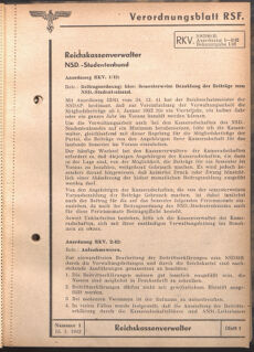 Verordnungsblatt des Reichsstudentenführers 19420115 Seite: 55