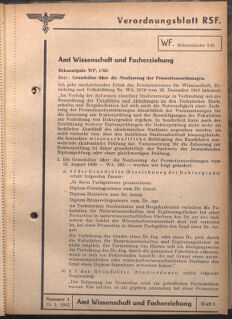 Verordnungsblatt des Reichsstudentenführers 19420115 Seite: 61