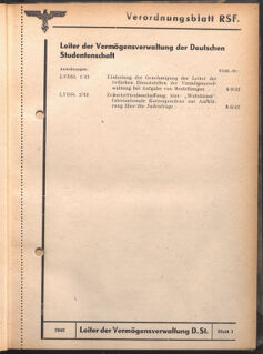 Verordnungsblatt des Reichsstudentenführers 19420115 Seite: 7