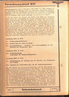 Verordnungsblatt des Reichsstudentenführers 19420115 Seite: 84