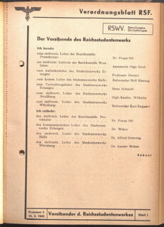 Verordnungsblatt des Reichsstudentenführers 19420215 Seite: 1