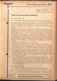 Verordnungsblatt des Reichsstudentenführers 19420305 Seite: 15