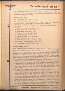 Verordnungsblatt des Reichsstudentenführers 19420305 Seite: 19