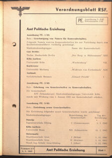 Verordnungsblatt des Reichsstudentenführers 19420305 Seite: 25