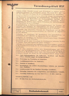 Verordnungsblatt des Reichsstudentenführers 19420305 Seite: 40