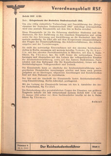 Verordnungsblatt des Reichsstudentenführers 19420415 Seite: 11