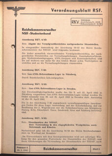 Verordnungsblatt des Reichsstudentenführers 19420415 Seite: 15