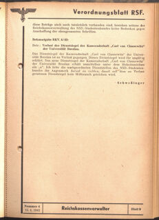 Verordnungsblatt des Reichsstudentenführers 19420415 Seite: 23