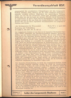 Verordnungsblatt des Reichsstudentenführers 19420415 Seite: 27