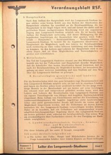 Verordnungsblatt des Reichsstudentenführers 19420415 Seite: 29