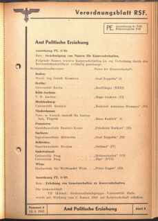 Verordnungsblatt des Reichsstudentenführers 19420415 Seite: 33