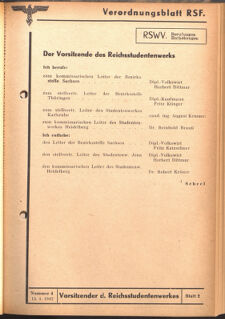 Verordnungsblatt des Reichsstudentenführers 19420415 Seite: 47