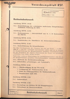 Verordnungsblatt des Reichsstudentenführers 19420415 Seite: 49