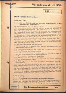 Verordnungsblatt des Reichsstudentenführers 19420415 Seite: 7