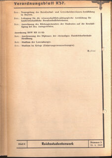 Verordnungsblatt des Reichsstudentenführers 19420515 Seite: 106