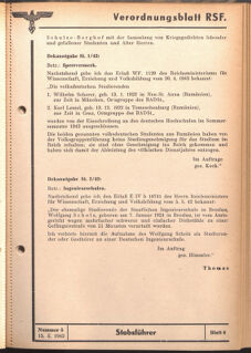 Verordnungsblatt des Reichsstudentenführers 19420515 Seite: 13