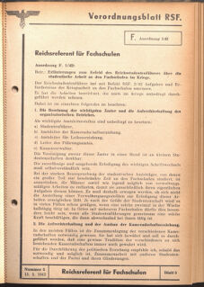 Verordnungsblatt des Reichsstudentenführers 19420515 Seite: 19