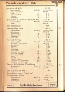 Verordnungsblatt des Reichsstudentenführers 19420515 Seite: 42