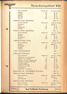 Verordnungsblatt des Reichsstudentenführers 19420515 Seite: 43