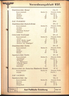 Verordnungsblatt des Reichsstudentenführers 19420515 Seite: 49