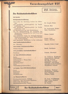 Verordnungsblatt des Reichsstudentenführers 19420701 Seite: 1