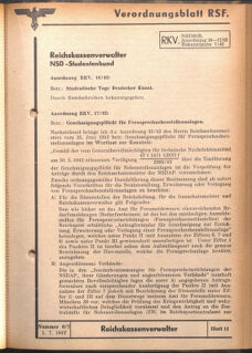 Verordnungsblatt des Reichsstudentenführers 19420701 Seite: 11