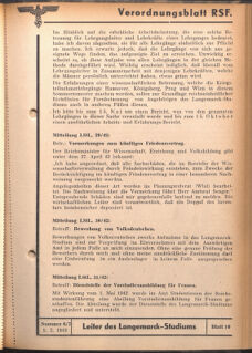 Verordnungsblatt des Reichsstudentenführers 19420701 Seite: 17