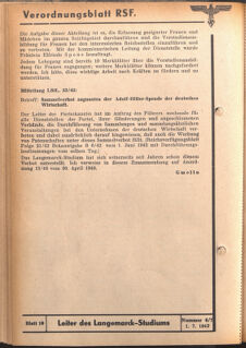 Verordnungsblatt des Reichsstudentenführers 19420701 Seite: 18