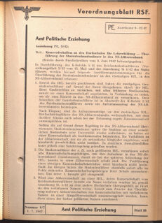 Verordnungsblatt des Reichsstudentenführers 19420701 Seite: 25