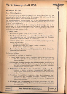 Verordnungsblatt des Reichsstudentenführers 19420701 Seite: 28