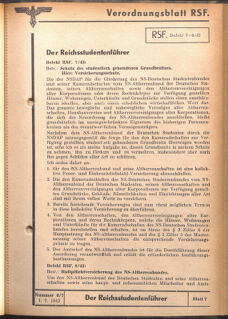 Verordnungsblatt des Reichsstudentenführers 19420701 Seite: 7