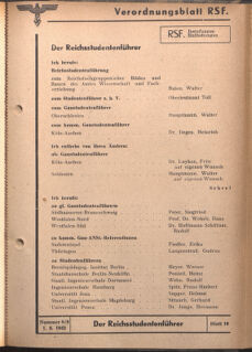 Verordnungsblatt des Reichsstudentenführers 19420901 Seite: 1